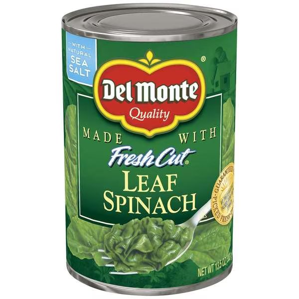 Del Monte EZ Open Fresh Cut Leaf Spinach 13.5 oz. Can, PK12, Del Monte, Mfr#: 2000420