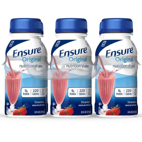 Ensure Shake Strawberry 8 fl. oz. Bottles, PK24, Ensure, Mfr#: 57234