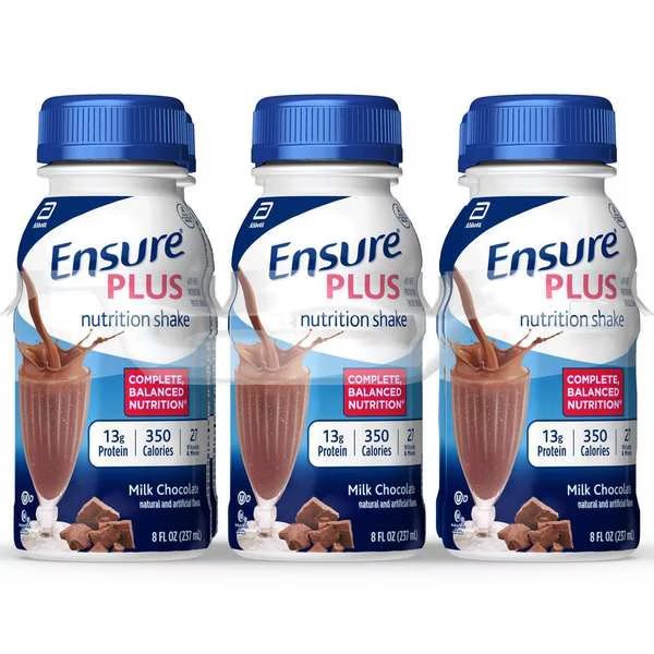 Ensure Plus Chocolate 8 fl. oz. Bottles, PK24, Ensure, Mfr#: 57266