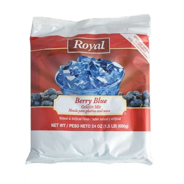 Royal Berry Blue Gelatin Mix 24 oz., PK12, Royal, Mfr#: 48106