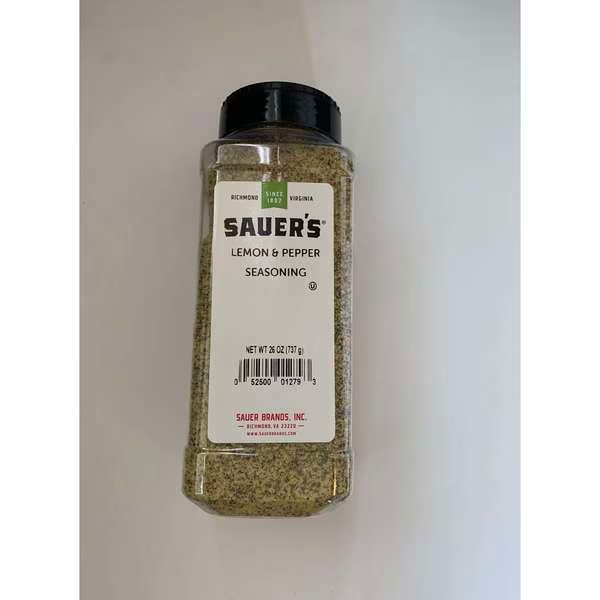 Sauer Lemon & Pepper Seasoning 26 oz. Bottle, PK6, Sauer, Mfr#: 01279
