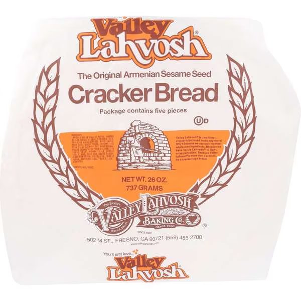 Lahvosh Crackerbread 15 Round Original 26 oz., PK5, Valley Lahvosh, Mfr#: 4250900