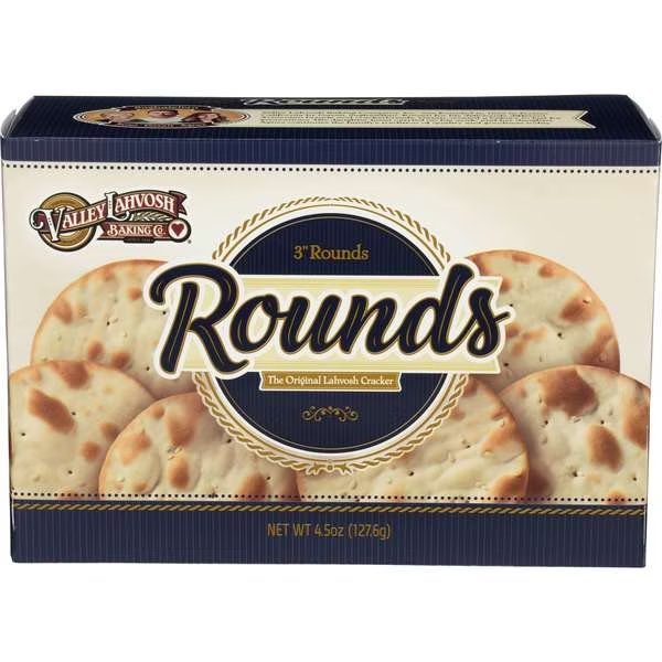 Lahvosh Crackerbread 3 Original Rounds 4.5 oz., PK12, Valley Lahvosh, Mfr#: 4742300