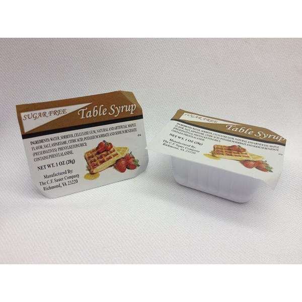 Sauer Sugar Free Table Syrup 1 oz. Cup, PK100, Sauer, Mfr#: 06384