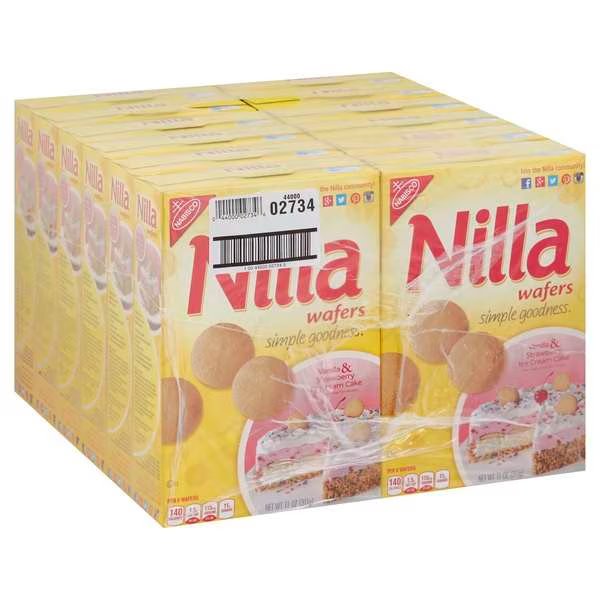 Nabisco Nilla Wafer Cookies 11 oz., PK12, Nabisco, Mfr#: 02734