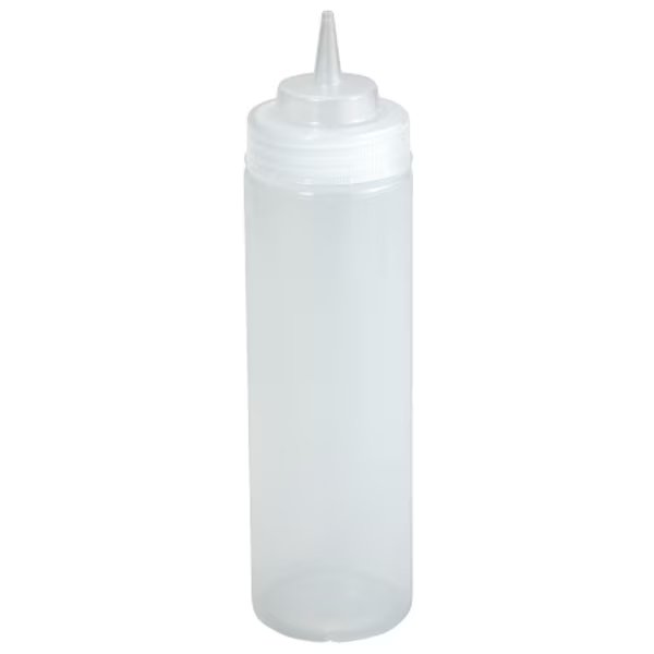 Winco 32 oz. Wide Mouth Clear Squeeze Bottle, PK6, Winco, Mfr#: PSW-32