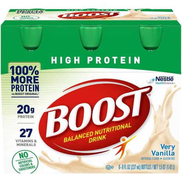Boost High Protein Vanilla Nutritional Beverage 8 fl. oz., PK24, Boost, Mfr#: 00041679941362