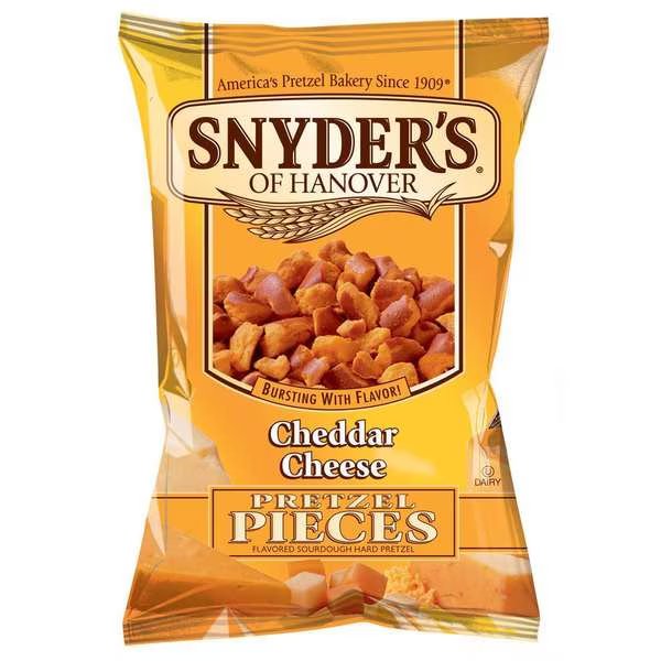 Snyder's Of Hanover Cheddar Cheese Pretzel Pieces 8 oz. Bag, PK6, Snyders Of Hanover, Mfr#: 88770