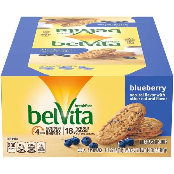 Nabisco Blueberry Belvita 1.76 oz. Packet, PK64, Nabisco, Mfr#: 02908