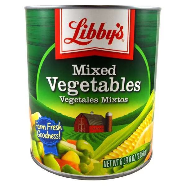 Libby Mixed Vegetables Low Sodium 104 oz., PK6, Libbys, Mfr#: F003710003825