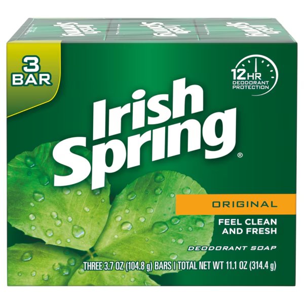 Bar Soap Original 3 Bar 11.25 oz., PK18, Irish Spring, Mfr#: 114177