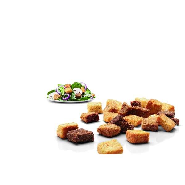 Homestyle Cheese & Garlic Multi-Grain Croutons 2.5lbs, PK4, Fresh Gourmet, Mfr#: 74539