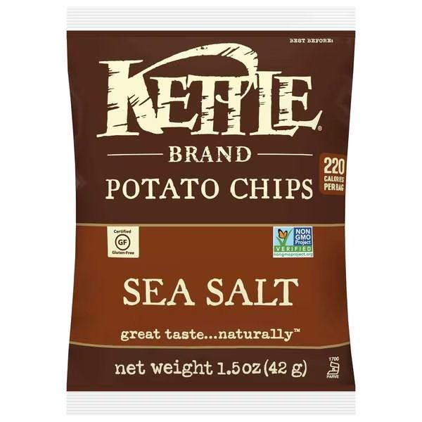 Kettle Potato Chip Sea Salt 1.5 oz., PK24, Kettle Foods, Mfr#: 803077