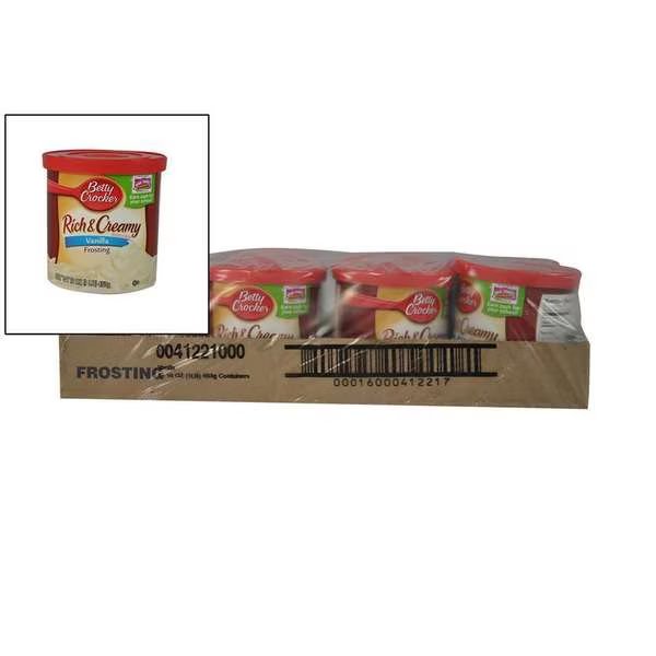 Betty Crocker Rich & Creamy Vanilla Frosting 16 oz., PK8, Betty Crocker, Mfr#: 16000-41221