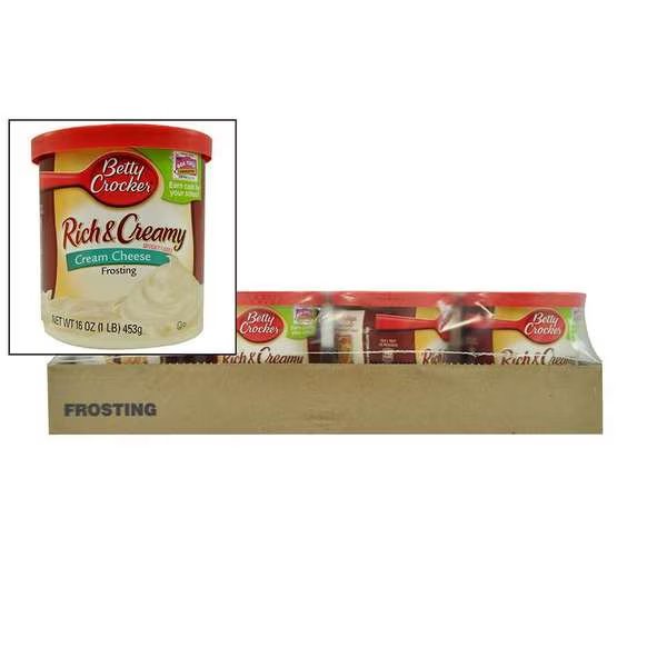Betty Crocker Rich & Creamy Cream Cheese Frosting 16 oz., PK8, Betty Crocker, Mfr#: 16000-41215