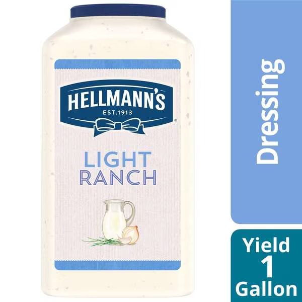 Hellmann's Light Ranch Dressing 1 gal. Jug, PK4, Hellmanns, Mfr#: 84148932