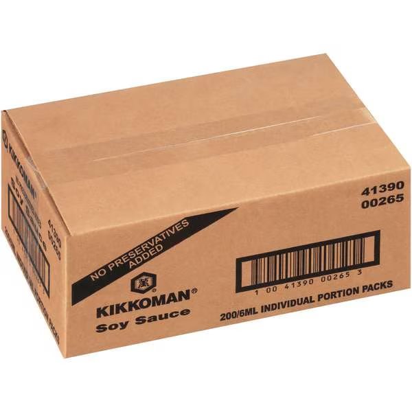Kikkoman Preservative-Free Soy Sauce Packets 6mL Packet, PK200, Kikkoman, Mfr#: 00265
