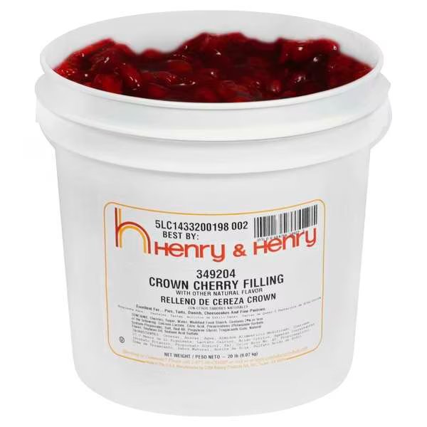 Henry And Henry Crown Cherry Filling, 20lbs, Henry And Henry, Mfr#: 10185521