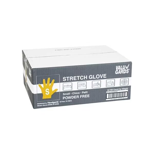 Valugards Stretch, Poly Disposable Gloves, Stretch Poly, S, 1000 PK, Clear, Valugards, Mfr#: 303363291