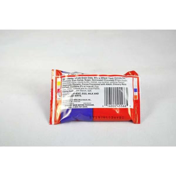 Individually Wrapped Double Chocolate Oatmeal Bar 1.24 oz., PK144, Betty Crocker, Mfr#: 16000-45566