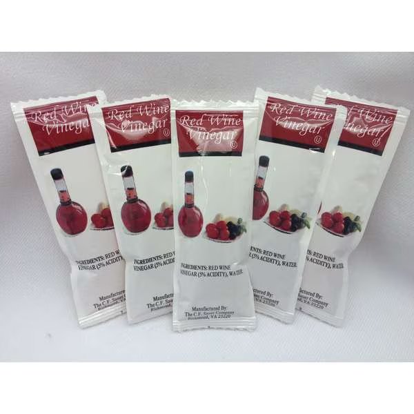 Sauer's Red Wine Vinegar Packets 9g, PK200, Sauer, Mfr#: 06753