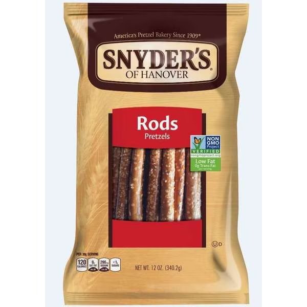 Snyder's Of Hanover Pretzel Rods 12 oz. Bag, PK12, Snyders Of Hanover, Mfr#: 103406