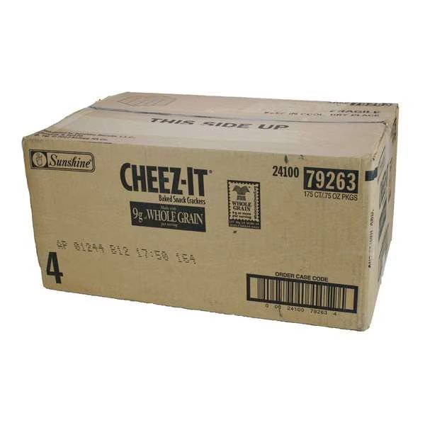 Cheez-It Whole Grain Original Crackers .75 oz., PK175, Sunshine, Mfr#: 2410079263