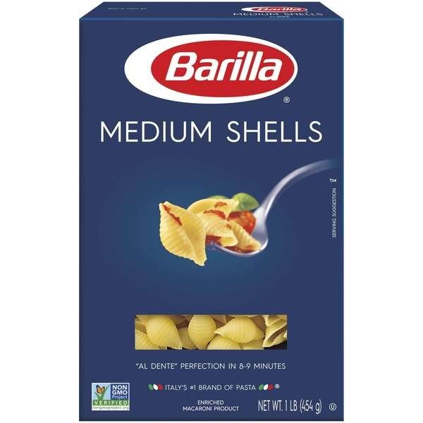Barilla Medium Shells Pasta 16 oz., PK12, Barilla, Mfr#: 1000010550