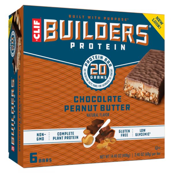 Clif Builder's Chocolate Peanut Butter, PK6, Builders Bar, Mfr#: 160853