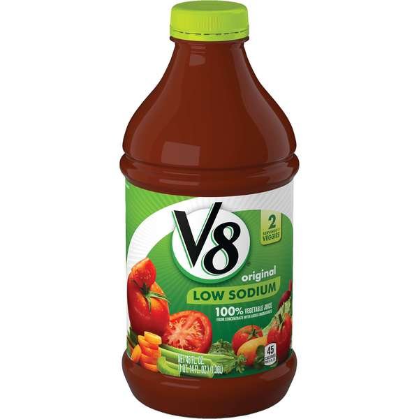 V8 Original Low Sodium Vegetable Juice 64 oz. Bottle, PK6, V8, Mfr#: 000020616