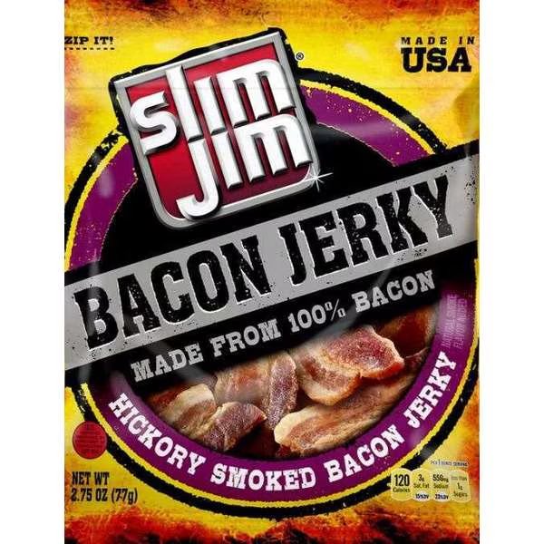 Slim Jim Smoked Bacon Jerky 2.75 oz. Bags, PK8, Slim Jim, Mfr#: 2620017236