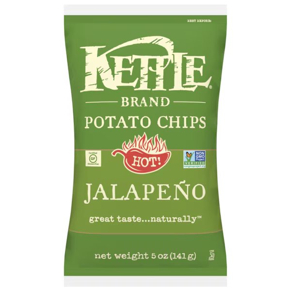 Kettle Potato Chip Jalapeno 5 oz., PK8, Kettle Foods, Mfr#: 109501