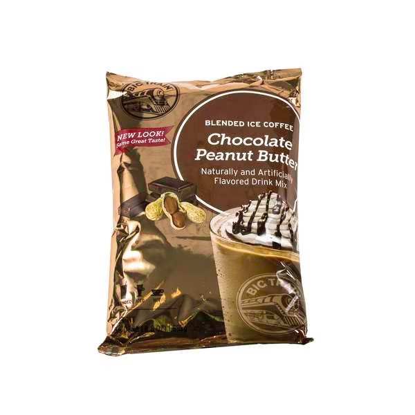 Chocolate Peanut Butter Blended Ice Coffee Powder Drink Mix 3.5lbs, PK5, Big Train, Mfr#: BT.610835