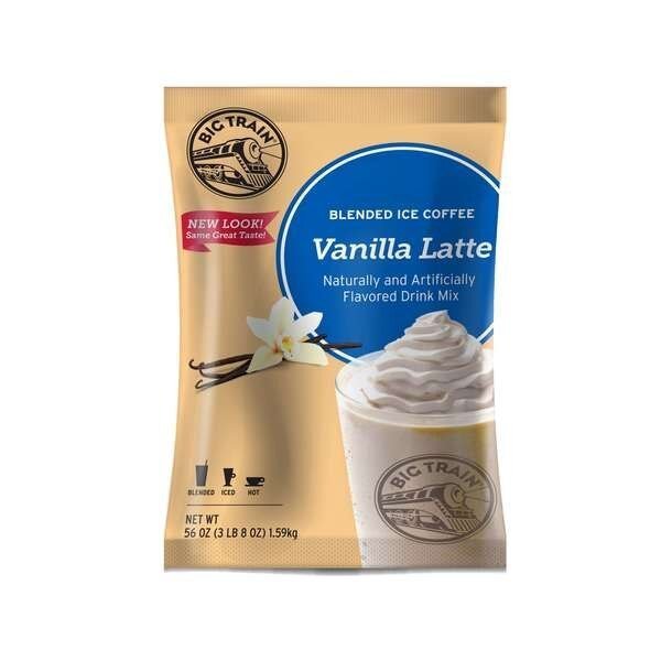 Big Train Vanilla Latte Blended Ice Coffee Mix 3.5lbs, PK5, Big Train, Mfr#: BT.610820