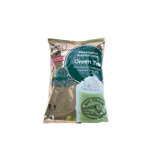 Big Train Dragonfly Green Tea Blended Creme Drink Mix 3.5lbs, PK5, Big Train, Mfr#: BT.656115