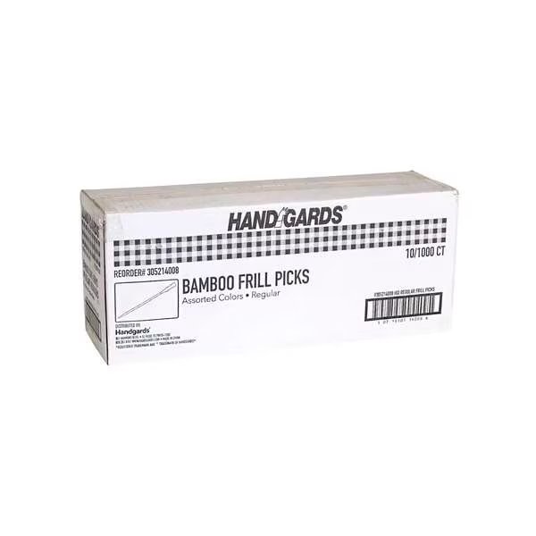 Handgards 3" Frill Wood Pick, PK1000, Handgards, Mfr#: 305214008