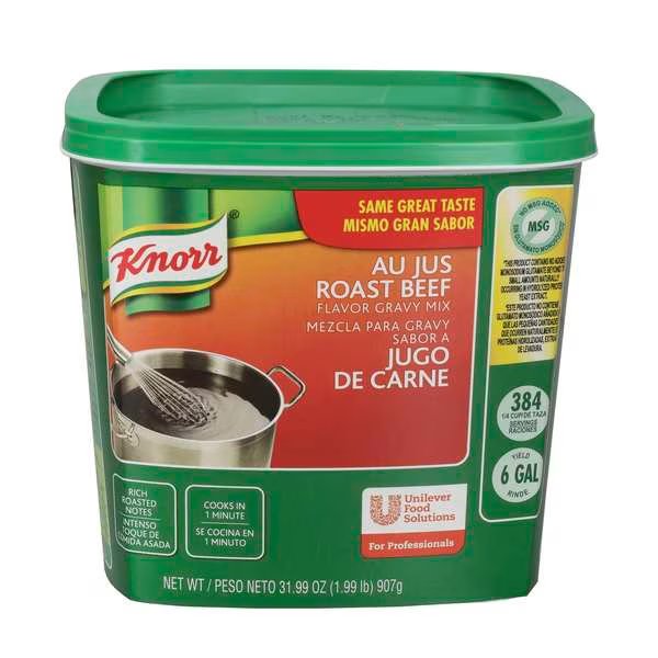 Knorr Au Jus Beef Sauce/Gravy Mix 1.99lbs Tub, PK4, Knorr, Mfr#: 84136726