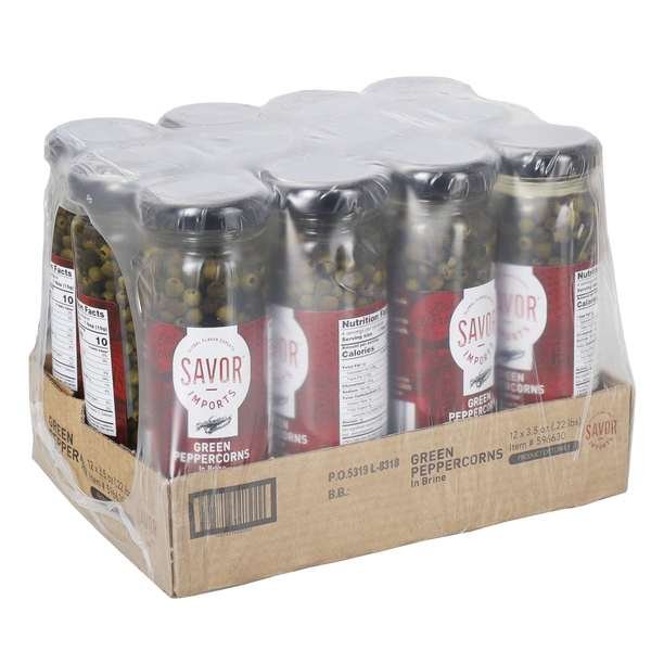 Savor Imports Green Peppercorn 3.5 oz., PK12, Savor Imports, Mfr#: 596630