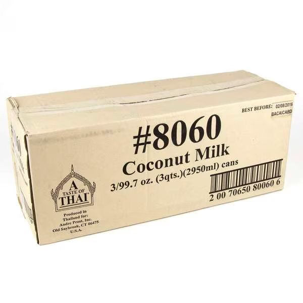 A Taste Of Thai Coconut Milk 99.7 oz., PK3, A Taste Of Thai, Mfr#: 8060