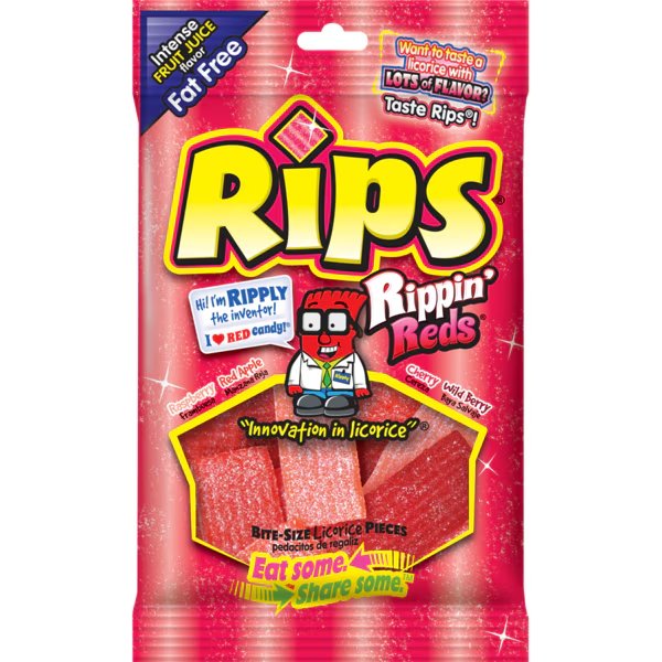 Rips Bite-Size Rippin' Reds 4 oz. Peg Bag, PK12, Rips, Mfr#: 37520
