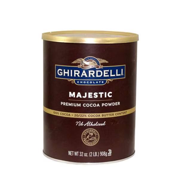 Ghirardelli Majestic 20/22% Premium Cocoa Powder 2lbs Can, PK6, Ghirardelli, Mfr#: 62100
