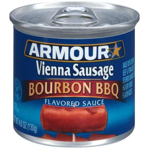 Armour Bourbon Barbecue Vienna Sausage 4.6 oz., PK24, Armour, Mfr#: 5410093826
