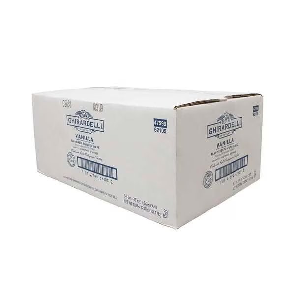Ghirardelli Vanilla Premium Flavored Powder 3lbs, PK6, Ghirardelli, Mfr#: 62105