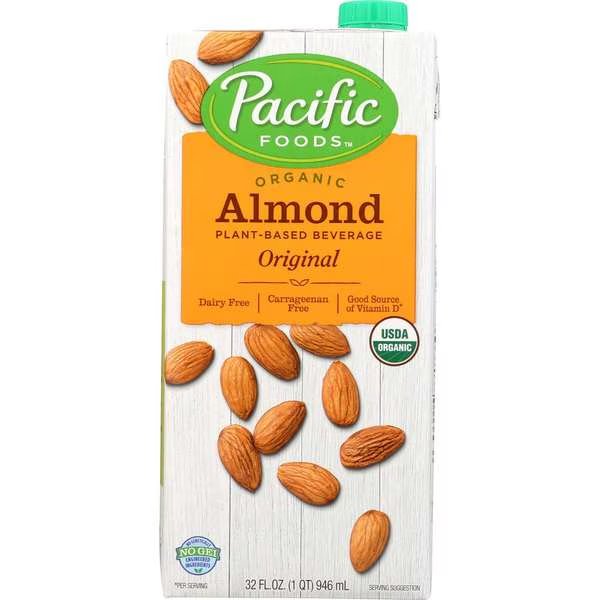 Pacific Foods Organic Original Almond Milk 32 fl. oz. Carton, PK12, Pacific Foods, Mfr#: 06500