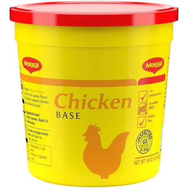 Maggi Chicken Base (No Added MSG) Gluten Free 1lbs, PK6, Maggi, Mfr#: 00074826113060