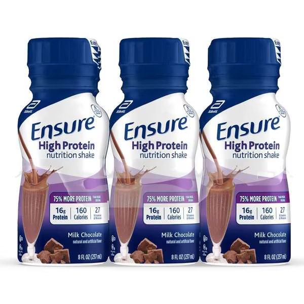 Ensure High Protein Chocolate 8 oz. Bottle, PK24, Ensure, Mfr#: 64115