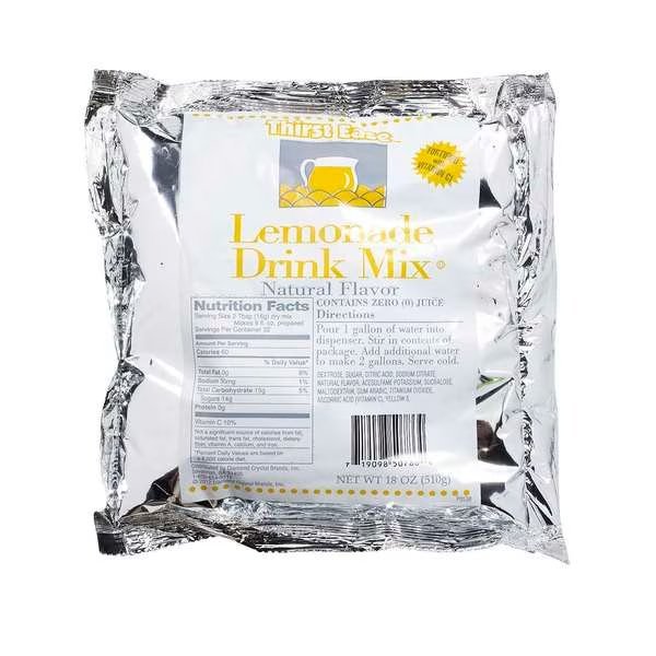 Drink Mix Lemonade 18 oz., PK12, Thirst Ease, Mfr#: 50786
