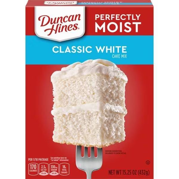 Duncan Hines Classic White Mix 15.25 oz., PK12, Duncan Hines, Mfr#: 4420930750