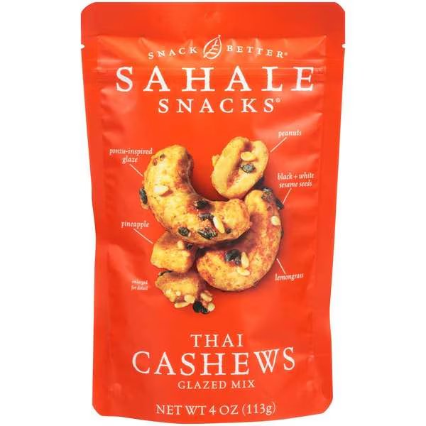 Sahale Glazed Thai Cashews Mix 4 oz., PK6, Sahale Snacks, Mfr#: 9386900391