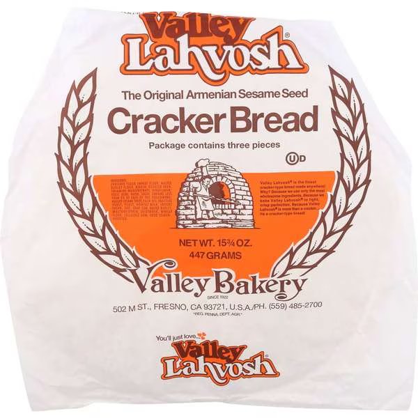 Lahvosh Crackerbread 15 Round Original 15.75 oz., PK7, Valley Lahvosh, Mfr#: 4755800